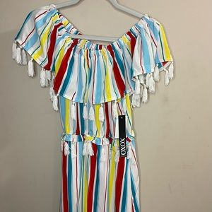 Colorful high- short dress